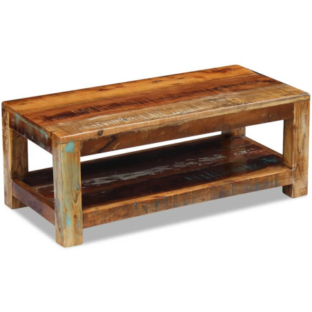 Table basse Bois de récupération massif 90 x 45 x 35 cm