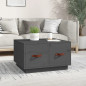 Table basse Gris 60x53x35 cm Bois massif de pin