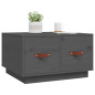 Table basse Gris 60x53x35 cm Bois massif de pin