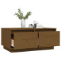 Table basse Marron miel 80x50x35 cm Bois massif de pin