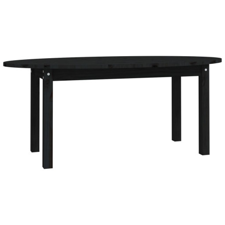 Table basse Noir 110x55x45 cm Bois massif de pin