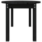 Table basse Noir 110x55x45 cm Bois massif de pin