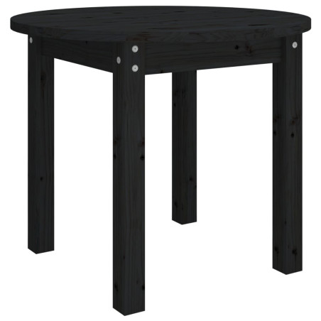 Table basse Noir Ø 55x45 cm Bois massif de pin