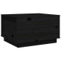 Table basse Noir 60x50x35 cm Bois massif de pin