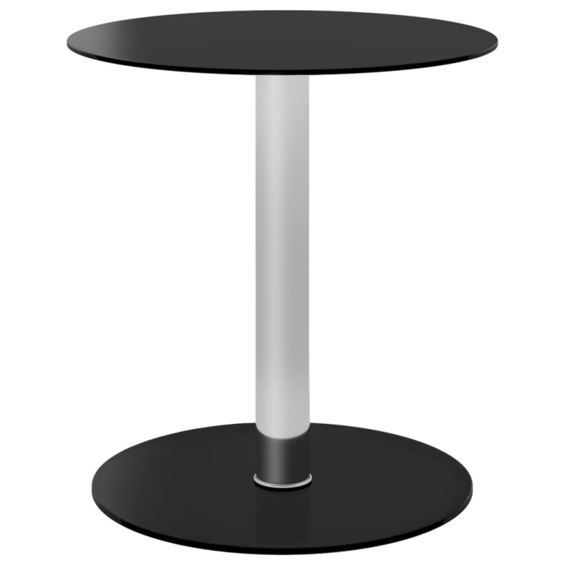 Table basse Noir 40 cm Verre trempé