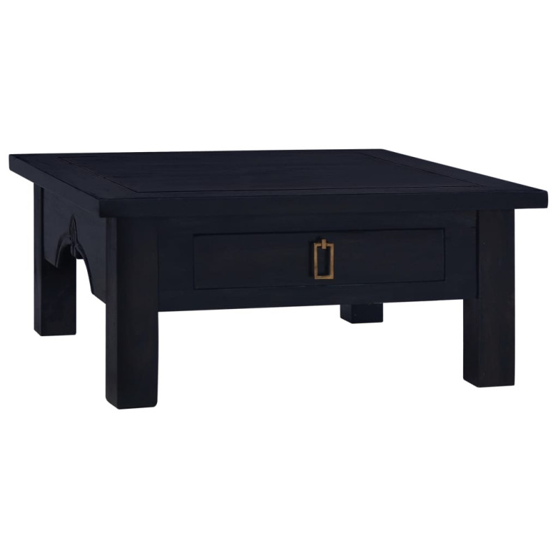 Table basse Café noir clair 68x68x30 cm Bois d'acajou massif