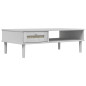 Table basse SENJA aspect rotin blanc 100x55x33 cm bois massif