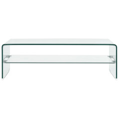 Table basse Clair 98 x 45 x 31 cm Verre trempé