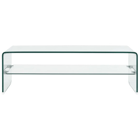 Table basse Clair 98 x 45 x 31 cm Verre trempé