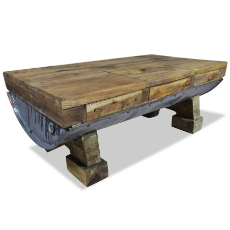 Table basse Bois de récupération massif 90 x 50 x 35 cm