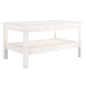 Table basse Blanc 80x50x40 cm Bois massif de pin