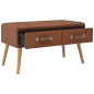 Table basse Marron 80x40x46 cm Similicuir