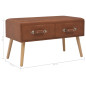 Table basse Marron 80x40x46 cm Similicuir