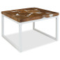 Table basse Teck Résine 60 x 60 x 40 cm