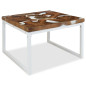 Table basse Teck Résine 60 x 60 x 40 cm