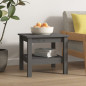 Table basse Gris 45x45x40 cm Bois massif de pin