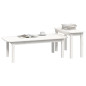 Ensemble 2 tables basses - Bois de pin massif - Blanc