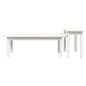 Ensemble 2 tables basses - Bois de pin massif - Blanc