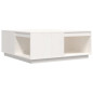 Table basse Blanc 100x101x40,5 cm Bois massif de pin