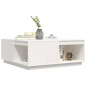 Table basse Blanc 100x101x40,5 cm Bois massif de pin