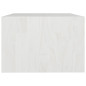 Table basse Blanc 75x50x33,5 cm Bois de pin massif