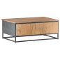 Table basse Gris 90x50x35 cm Bois d'acacia massif