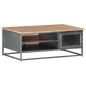 Table basse Gris 90x50x35 cm Bois d'acacia massif