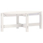 Table basse Blanc 87x48x35 cm Bois massif de pin