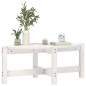 Table basse Blanc 87x48x35 cm Bois massif de pin