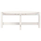 Table basse Blanc 87x48x35 cm Bois massif de pin