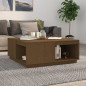 Table basse Marron miel 100x101x40,5 cm Bois massif de pin