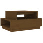 Table basse Marron miel 80x55x40,5 cm Bois massif de pin