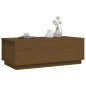 Table basse Marron miel 100x50x35 cm Bois massif de pin