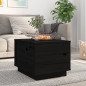 Table basse Noir 40x50x35 cm Bois massif de pin