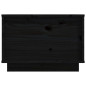 Table basse Noir 40x50x35 cm Bois massif de pin