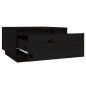 Table basse Noir 55x56x32 cm Bois massif de pin