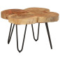 Table basse 36 cm 4 troncs bois d'acacia massif