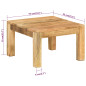 Table basse 55x55x35 cm Bois de manguier massif