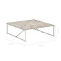 Table basse 110x110x36 cm Bois de manguier solide