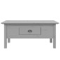 Table basse BODO gris 100x55x45 cm bois de pin massif