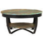 Table basse Bois massif de récupération 65 x 32 cm