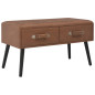 Table basse Marron foncé 80x40x46 cm Similicuir