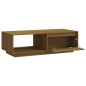 Table basse Marron miel 110x50x33,5 cm Bois de pin massif