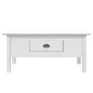 Table basse BODO blanc 100x55x45 cm bois de pin massif