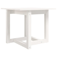 Table basse Blanc 50x50x45 cm Bois massif de pin