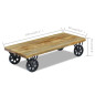 Table basse en bois de manguier 120 x 60 x 30 cm