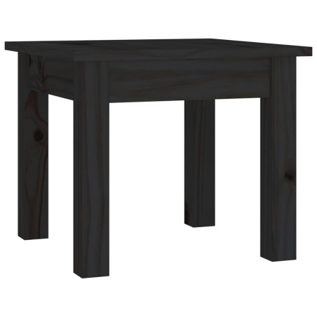 Table basse Noir 35x35x30 cm Bois massif de pin