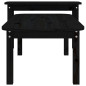 Ensemble 2 tables basses - Bois de pin massif - Noir