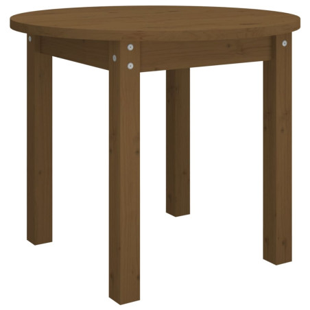 Table basse Marron miel Ø 55x45 cm Bois massif de pin