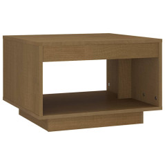 Table basse Marron miel 50x50x33,5 cm Bois de pin massif